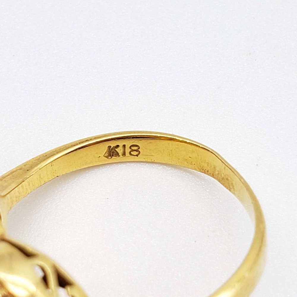100% Authentic Jewelry Ring Heart Diamond 0.78ct 18k Yellow Gold - Picture 8 of 8